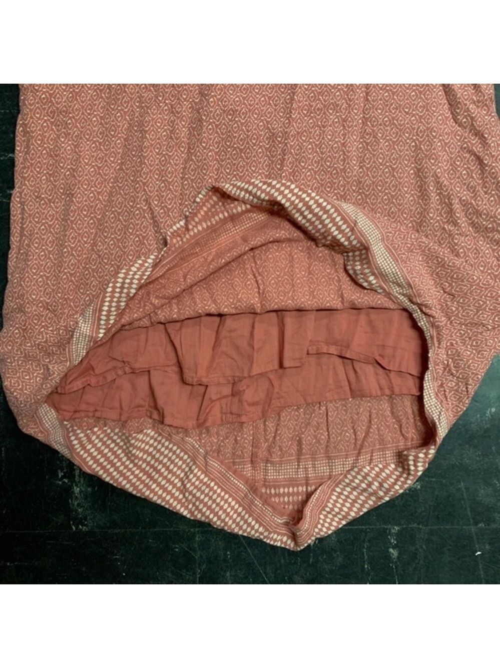 Old Navy Burnt Orange Linen Dress - Picture 2 of 3